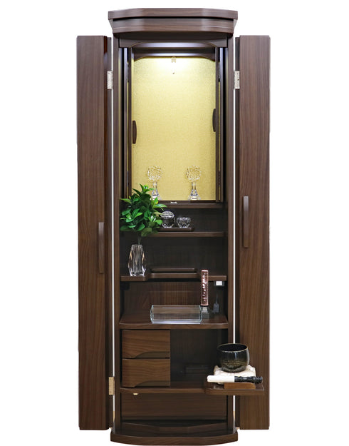 Soka Gakkai Furniture-style Buddhist Altar "Collect" Manually-operated cabinet door Available in 2 colors